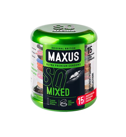 ПРЕЗЕРВАТИВЫ "MAXUS" MIXED №15 (набор) в кейсе