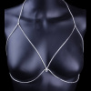 Цепочка на грудь женская, с кристаллами