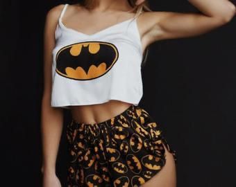 Женская пижама Batman из шелка