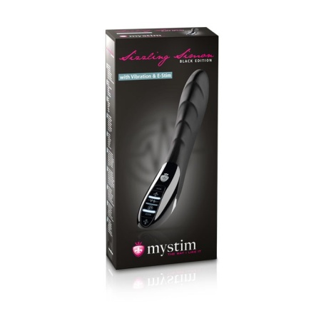 MYSTIM Вибратор с электростимуляцией Sizzling Simon черный выпуск