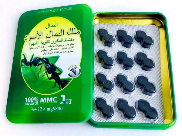 Чёрный королевский муравей виагра средство для повышения потенции, блистер 9800 мг*12 таблеток