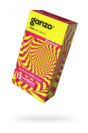 Презервативы «Ganzo» Extase точечные и ребристые (12 шт)