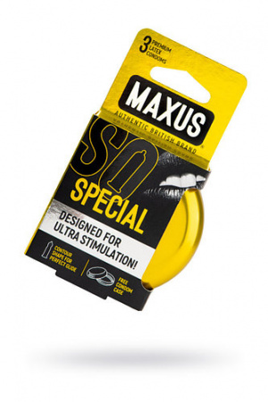 Презервативы MAXUS Special №3 в железном кейсе, точечно-ребристые, 3 шт