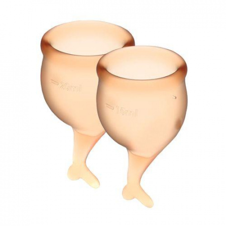 Satisfyer Feel secure Menstrual Cup Набор менструальных чаш (Оранжевый)