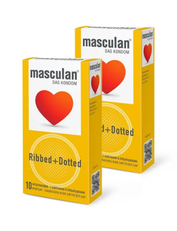 Презервативы Masculan Classic 3, Ribbed+Dotted, С колечками и пупырышками