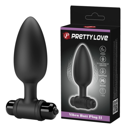 Pretty Love Vibra Butt Plug II Анальная пробка с вибропулей - 11,8 см.