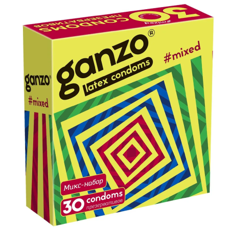 Презервативы классические GANZO Mixed, 30 шт