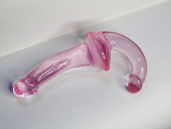 Безремневой прозрачный страпон Jelly RD 51 (Розовый)