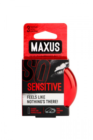 Презервативы MAXUS Sensitive Ultra Thin №3 в железном кейсе, ультратонкие, 3 шт