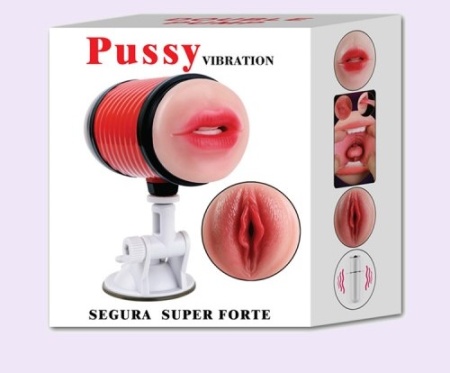 Мастурбатор Двусторонний Pussy vibration, вагина/рот