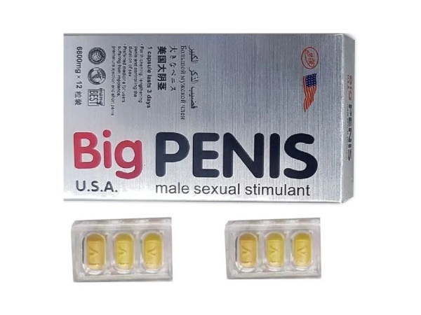 Big Penis Возбуждающее средство, 3 капсулы