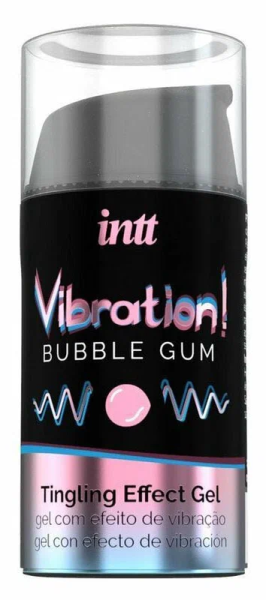 Жидкий интимный гель с эффектом ''вибрации'' Bubble Gum 15мл