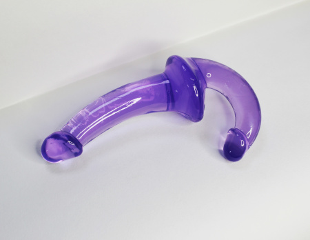 Безремневой прозрачный страпон Jelly RD 51 (Фиолетовый)