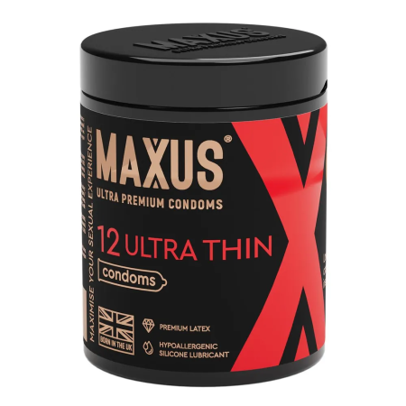 Презервативы Maxus Ultra thin №12 в железном кейсе, ультратонкие X-edition (12шт)