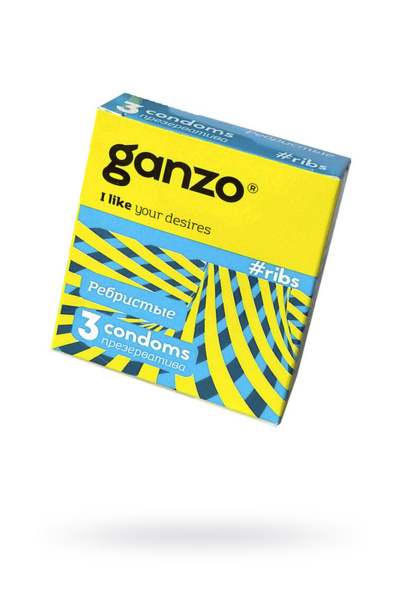 Презервативы «Ganzo» Ribs ребристые