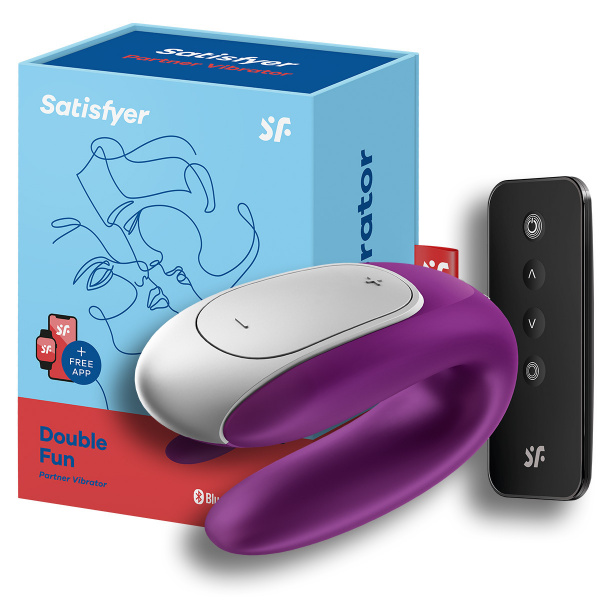 Satisfyer Double Fun вибратор для пар с возможностью управления через смартфон