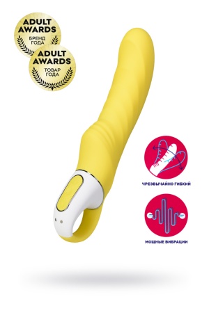 Satisfyer vibes yummy sunshine Нереалистичный вибратор , желтый, 22,5 см.