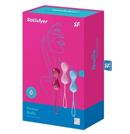 Satisfyer Power Balls Набор из вагинальных шapиков co cмещенным цeнтpoм тяжecти