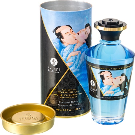 Shunga Aphrodisiac Warming Oil Масло интимное массажное 100 мл (кокосовое волнение)