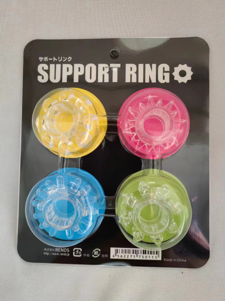 Эрекционное Кольцо Support Ring 4 шт (Прозрачный)