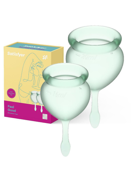 Satisfyer Feel good Menstrual Cup Набор менструальных чаш (Зеленый)
