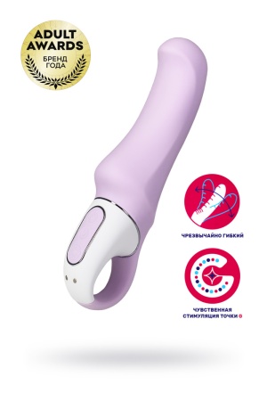 Satisfyer vibes charming smile Нереалистичный вибратор , фиолетовый, 18,7 см.