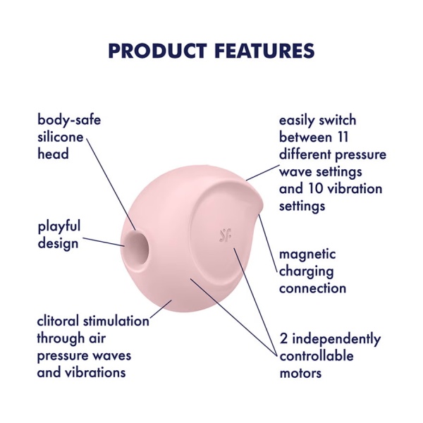Satisfyer Sugar Rush вакуумно-волновой стимулятор клитора + вибрация (Розовый)