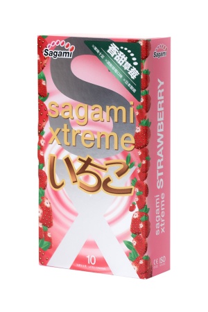 Презервативы Sagami Xtreme Strawberry (10шт)