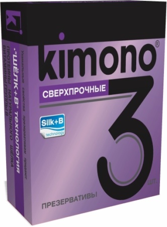 ПРЕЗЕРВАТИВЫ KIMONO (сверхпрочные) 3 шт.