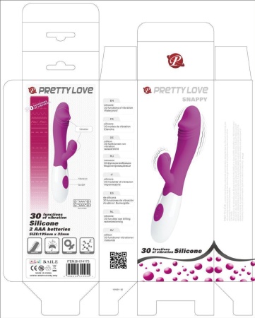 Pretty Love Snappy Вибратор с клиторальным отростком 19,5 см