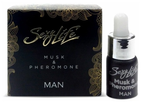 Духи с феромонами SEXY LIFE мужские MUSK AND PHEROMONE, 5 мл