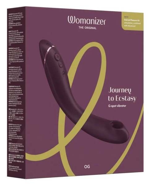 Стимулятор G-точки Womanizer OG c технологией Pleasure Air и вибрацией