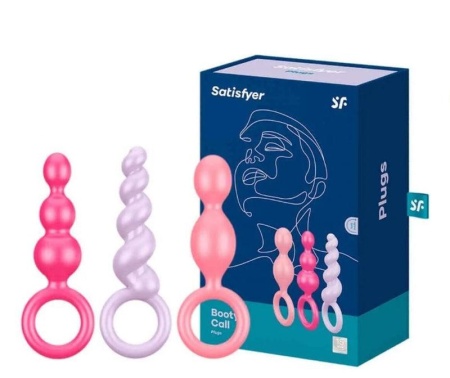 Satisfyer Plugs (Set of 3) Booty call Набор анальных пробок